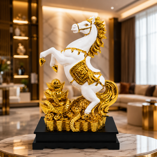 Golden Victory Horse Premium Showpiece